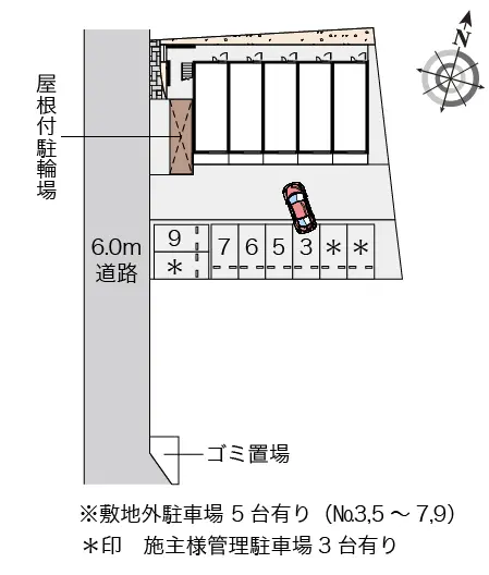 ★手数料０円★さいたま市北区土呂町１丁目 月極駐車場